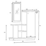 Έπιπλο εισόδου Cute Megapap χρώμα καρυδί 90x35x95εκ. - Image 4