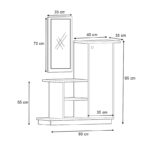 Έπιπλο εισόδου Cute Megapap χρώμα φυσικό οξιάς 90x35x95εκ. - Image 6