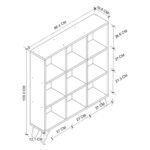 Βιβλιοθήκη Dokia Megapap χρώμα λευκό 88,4x19,8x100,3εκ. - Image 3