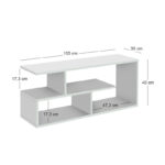 Έπιπλο τηλεόρασης Forever Megapap χρώμα λευκό 100x30x40cm. - Image 3