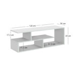 Έπιπλο τηλεόρασης Forever Megapap χρώμα λευκό 120x30x40cm. - Image 3