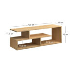 Έπιπλο τηλεόρασης Forever Megapap χρώμα φυσικό οξιάς 120x30x40cm. - Image 3
