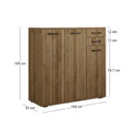 Παπουτσοθήκη - Ντουλάπι Infinity Megapap χρώμα καρυδί 108x35x108εκ. - Image 5