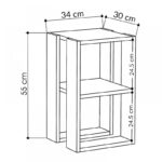 Κομοδίνο - Τραπεζάκι βοηθητικό Lonie Megapap χρώμα sandstone 34x30x55εκ. - Image 2