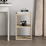 Κομοδίνο - Τραπεζάκι βοηθητικό Lonie Megapap χρώμα travertine 34x30x55εκ. - Image 2