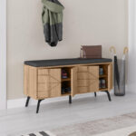 Παπουτσοθήκη Dune Megapap χρώμα sapphire oak 107x35x55εκ. - Image 2
