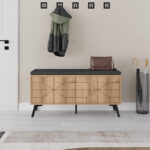 Παπουτσοθήκη Dune Megapap χρώμα sapphire oak 107x35x55εκ. - Image 3