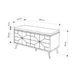 Παπουτσοθήκη Dune Megapap χρώμα sapphire oak 107x35x55εκ. - Image 6