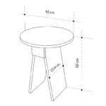 Τραπεζάκι βοηθητικό Chen Megapap χρώμα λευκό Ø42x50εκ. - Image 5