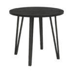 Τραπέζι Xana Megapap χρώμα black wood Ø90x77,5εκ. - Image 4