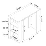 Τραπέζι μπαρ Toska Megapap χρώμα pine oak 120x50x103,6εκ. - Image 3