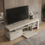Έπιπλο τηλεόρασης Acnes Megapap χρώμα travertine 160x40x53εκ. - Image 3