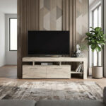 Έπιπλο τηλεόρασης Acnes Megapap χρώμα travertine 160x40x53εκ. - Image 5