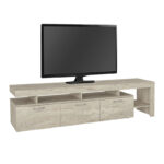 Έπιπλο τηλεόρασης Acnes Megapap χρώμα travertine 220x40x52εκ. - Image 7