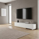 Έπιπλο τηλεόρασης Enstey Megapap επεκτεινόμενο χρώμα sapphire oak - λευκό 260x41,8x33,5εκ. - Image 6