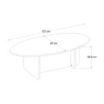 Τραπεζάκι σαλονιού Ravey Megapap χρώμα λευκό 120x60x39,6εκ. - Image 12