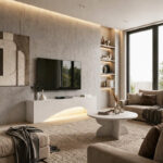 Έπιπλο τηλεόρασης Mara Megapap με LED χρώμα λευκό 150x31,4x40εκ. - Image 8