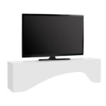 Έπιπλο τηλεόρασης Mara Megapap με LED χρώμα λευκό 150x31,4x40εκ. - Image 9