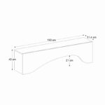 Έπιπλο τηλεόρασης Mara Megapap με LED χρώμα λευκό 150x31,4x40εκ. - Image 10