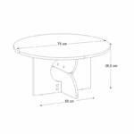 Τραπεζάκι σαλονιού Mara Megapap χρώμα λευκό Ø75x36,8εκ. - Image 11