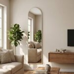 Καθρέπτης δαπέδου - τοίχου Agalu Μegapap χρώμα travertine 40x150εκ. - Image 5