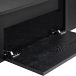 Έπιπλο τηλεόρασης Luxe Megapap χρώμα black wood 180x30x50εκ. - Image 5