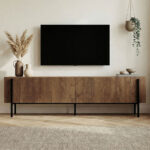 Έπιπλο τηλεόρασης Nexus Megapap χρώμα καρυδί 180x30x45,5εκ. - Image 2