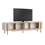 Έπιπλο τηλεόρασης Nexus Megapap χρώμα travertine - χρυσό 180x30x45,5εκ. - Image 7