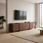 Έπιπλο τηλεόρασης Dorma Megapap χρώμα καρυδί 180x35x46,2εκ. - Image 3