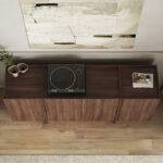 Μπουφές Dorma Megapap χρώμα καρυδί 180x45x80,2εκ. - Image 4