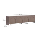 Έπιπλο τηλεόρασης Aurelia Megapap χρώμα μόκα 180x32x45εκ. - Image 9