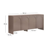 Μπουφές Aurelia Megapap χρώμα μόκα 180x45x80εκ. - Image 9