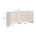 Μπουφές Aurelia Megapap χρώμα κρεμ 180x45x80εκ. - Image 9