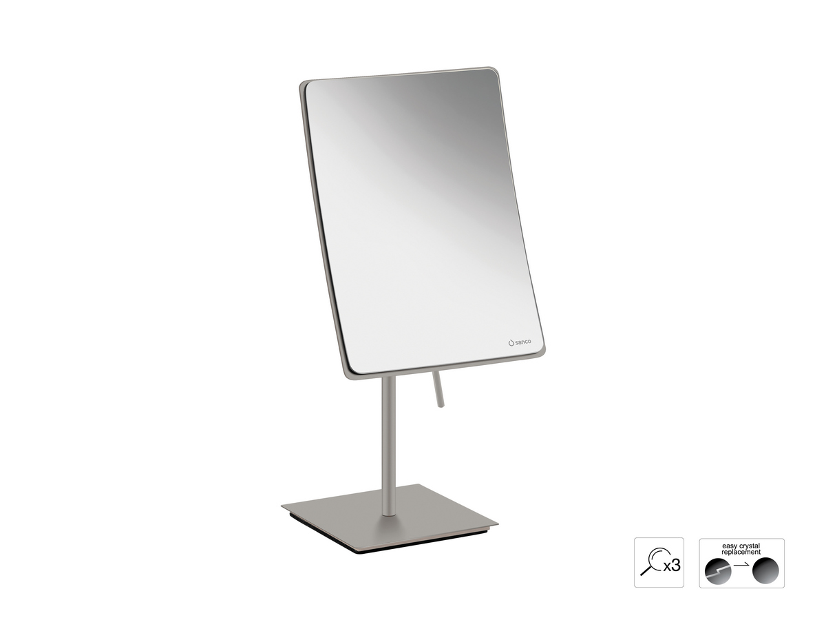 MR-303-M104 Καθρέπτης Μακιγιάζ Τσιμέντο Γκρι Ματ SANCO - Image 1