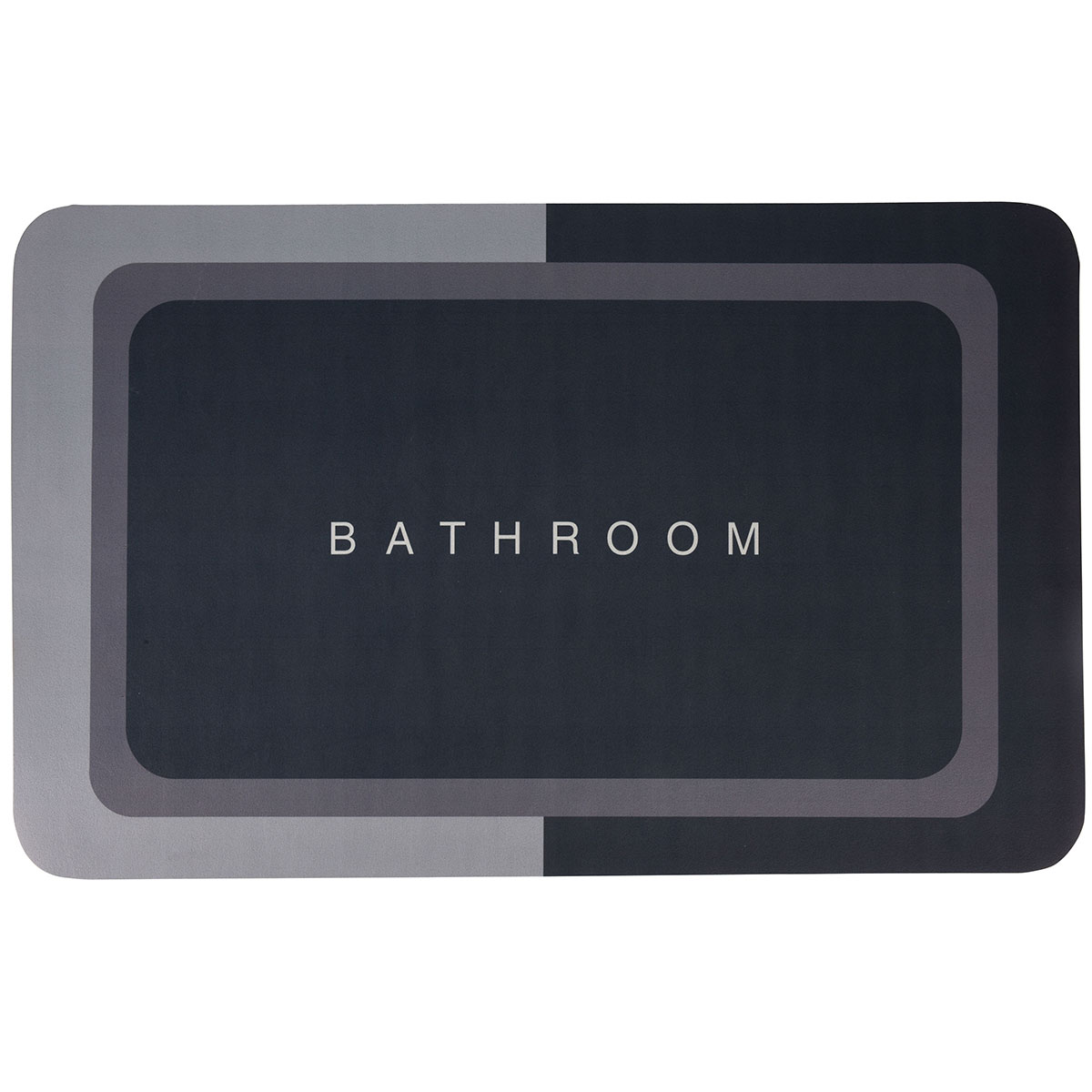 df-0023000 Πατάκι Μπάνιου Polyester 80x50cm Γκρι MRShome - Image 1