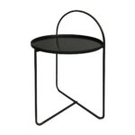Side Table Μεταλλικό Φ40x65cm Black MRShome