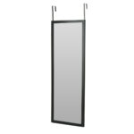 Κρεμαστός Καθρέπτης για Πόρτα από MDF 34x94cm Black MRShome
