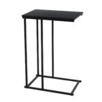 Side Table Μεταλλικό με Επιφάνεια MDF/Μελαμίνη 40x26x58cm Black MRShome