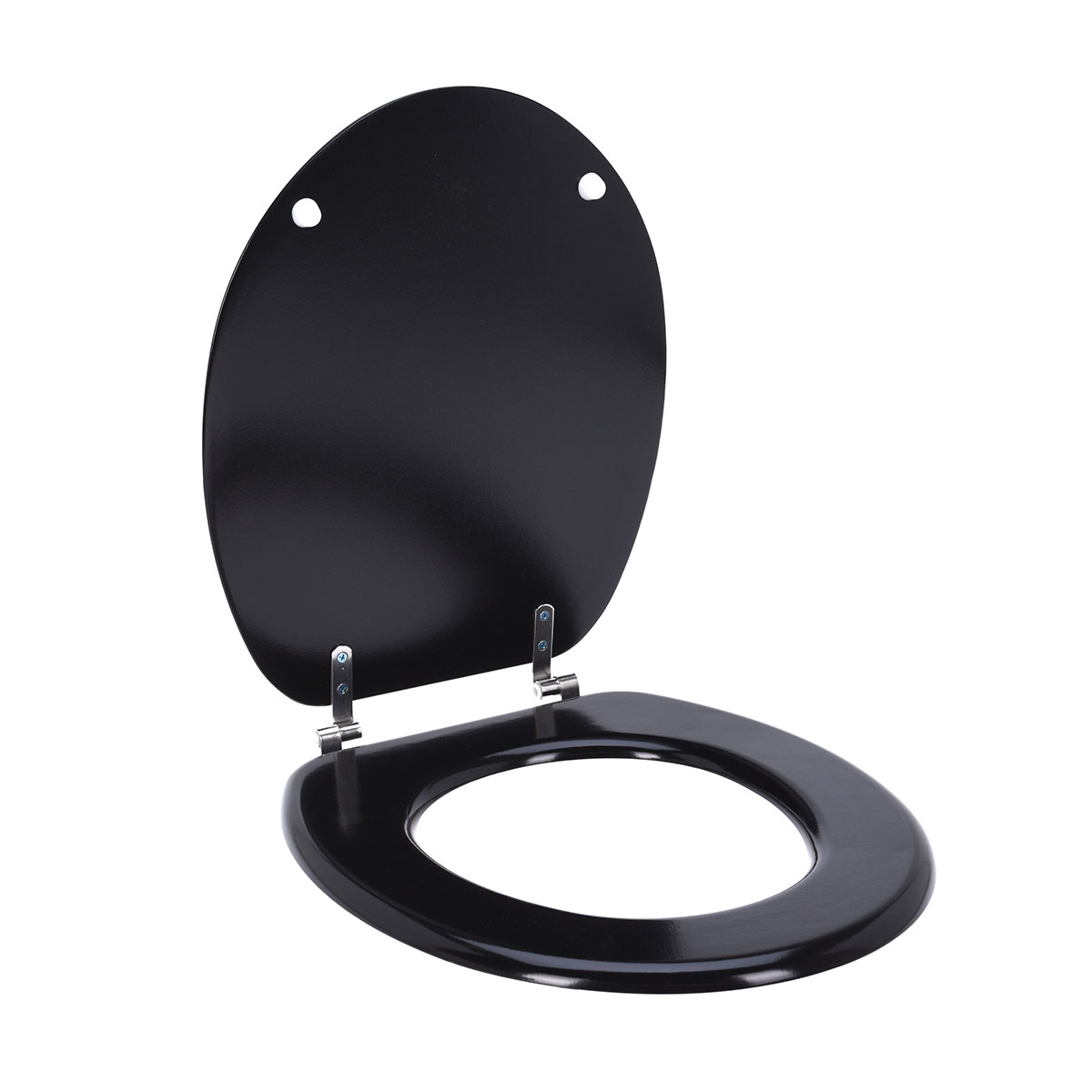 df-0053000 Καπάκι Λεκάνης από MDF 42.5x37x1.5cm Black MRShome - Image 1