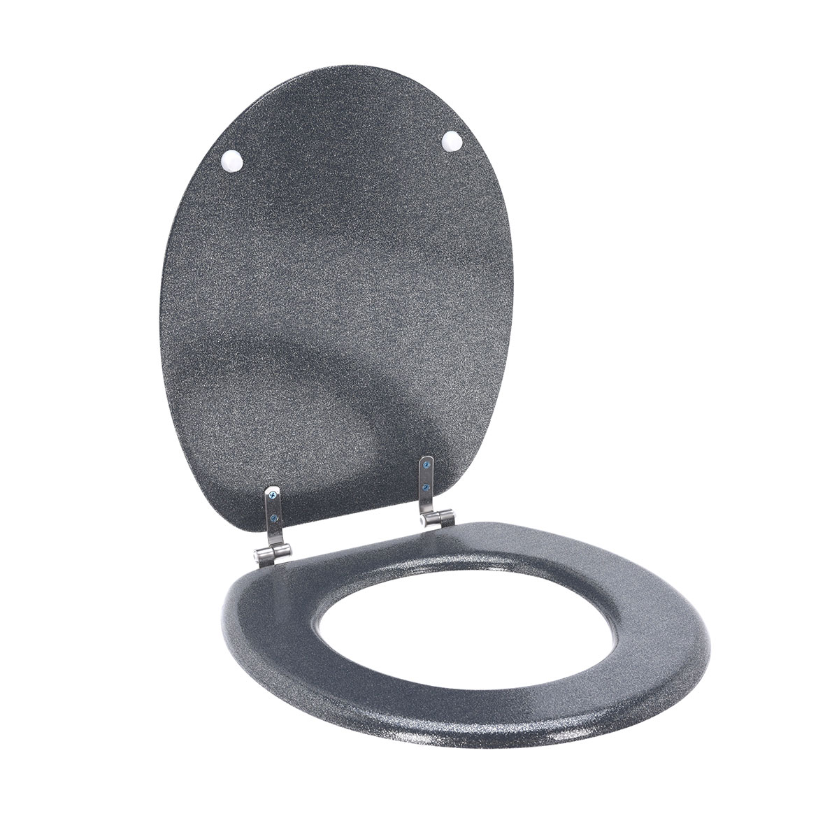 df-0054000 Καπάκι Λεκάνης από MDF 42.5x37x1.5cm Silver MRShome - Image 1