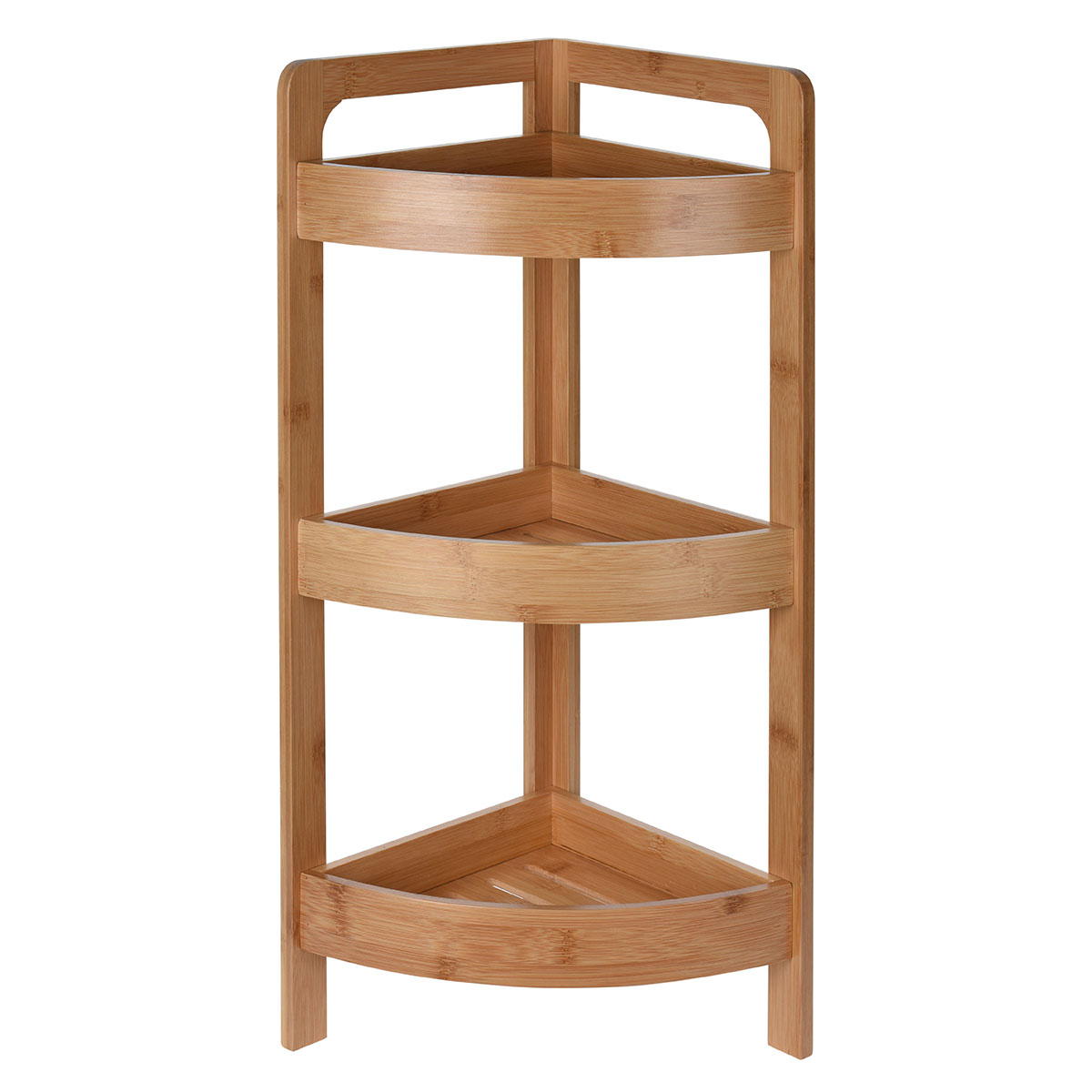 df-0056000 Γωνιακή Ραφιέρα Μπάνιου με 3 Ράφια από Bamboo natural MRShome - Image 1