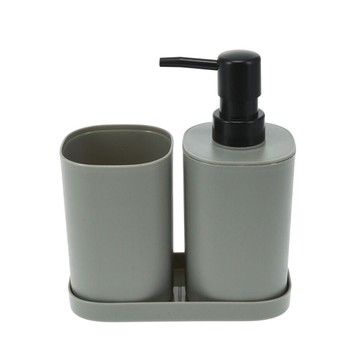 df-0057002 Σετ Μπάνιου από PP 3 Τεμαχίων Grey MRShome - Image 1