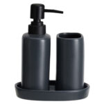 Σετ Μπάνιου Stoneware 3 Τεμαχίων Black 6U MRShome