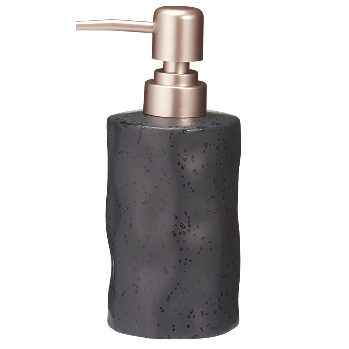 df-0095004 Δοχείο Κρεμοσάπουνου Stoneware 300ml 9x7.3x17.5cm Black 6U MRShome - Image 1