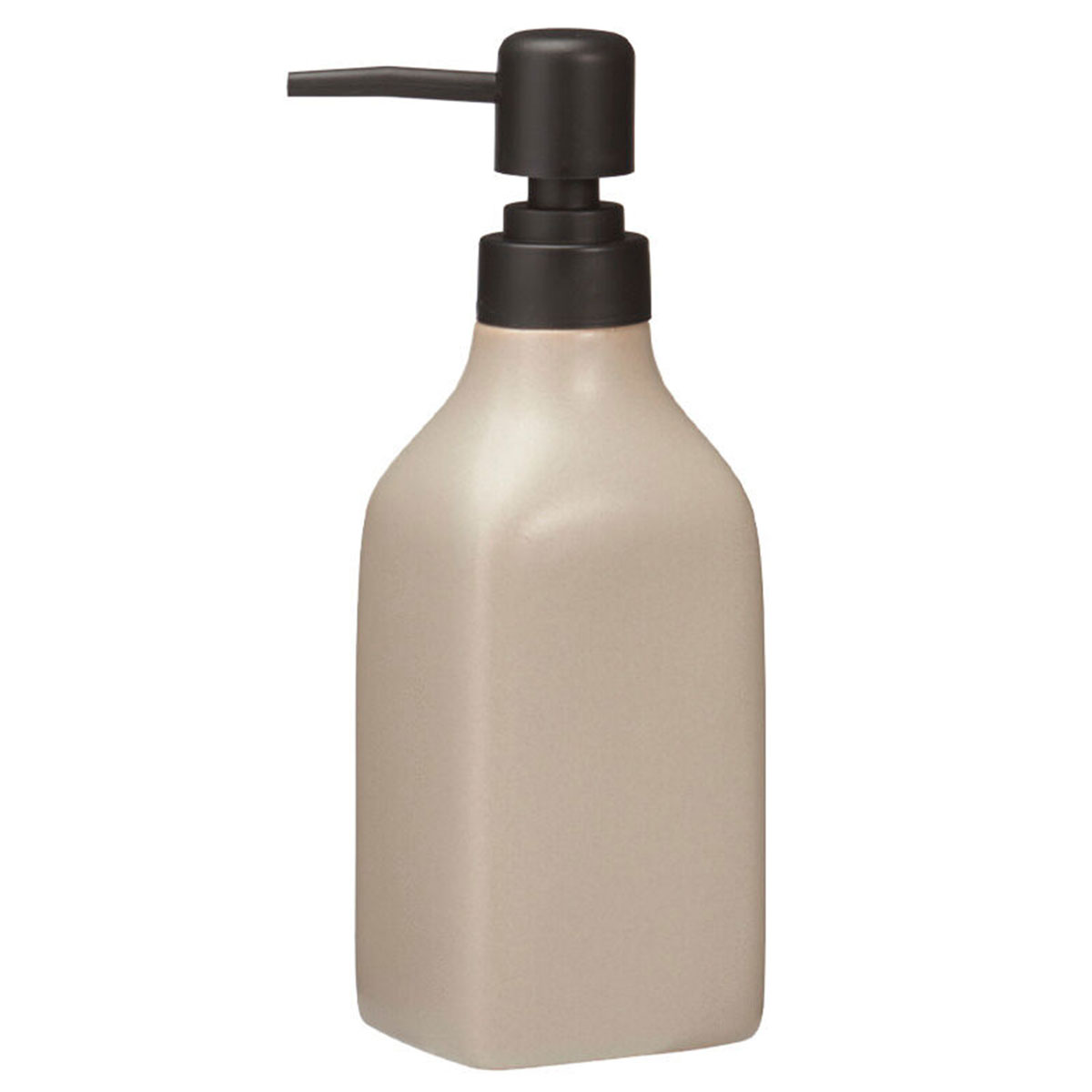 df-0096002 Δοχείο Κρεμοσάπουνου Stoneware 350ml 9x6x19.5cm Warm Grey 2U MRShome - Image 1