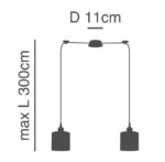 SE21-BR-10-BL2-SH3 MAGNUM BRONZE  Brown Shade Pendant+ - Image 3