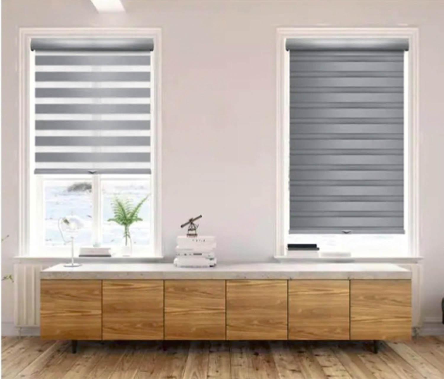 mrs-double-roller-grey1 Double Ρόλερ Ρυθμιζόμενης Σκίασης 80x230cm Γκρι MRShome - Image 1