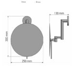 Καθρέπτης Μακιγιάζ Bronze Mat SANCO Μεγεθυντικός x5 - Image 2