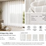 Ημιδιάφανη κουρτίνα Pol Riga linen look με διακριτικές ρίγες
