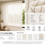 Κουρτίνα POL RIGA ημιδιάφανη με φυσική ύφανση και ρίγα